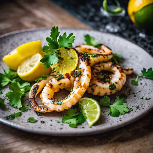 Savory Grilled Squid with Citrus Marinade