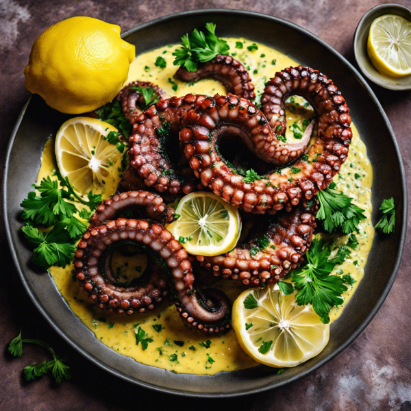 Grilled Octopus with Lemon and Herb Butter