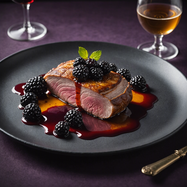 Seared Duck Breast With Blackberry Gastrique Recipe CookAIfood
