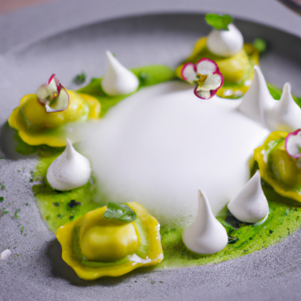 Molecular Foam Zucchini Ravioli