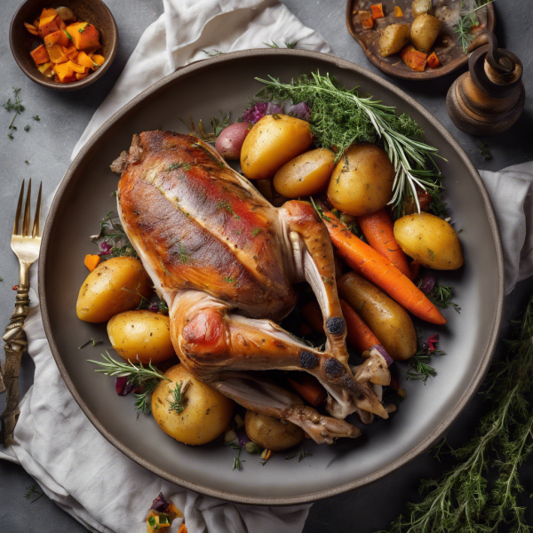 Herb-Roasted Rabbit with Root Vegetables