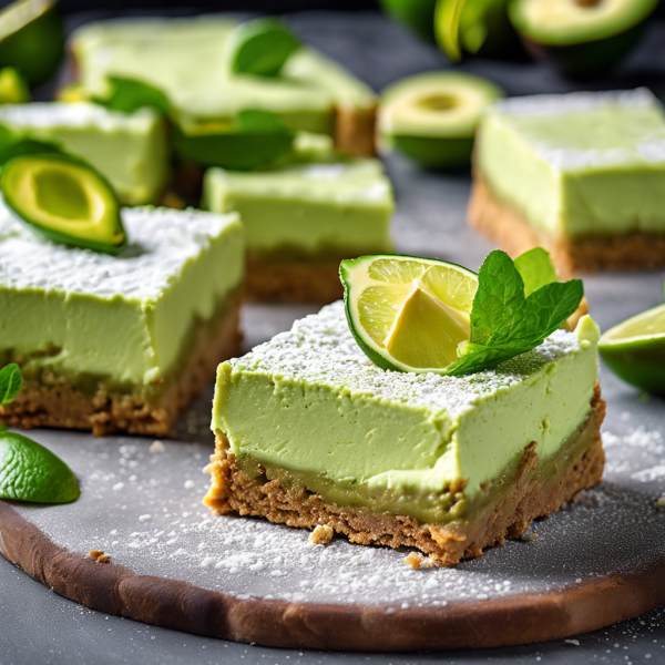 Avocado Lime Cheesecake Bars