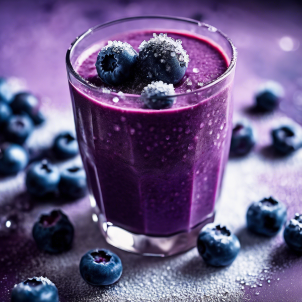 Blueberry Sugar Blender Ice Cubes Butter Smoothie