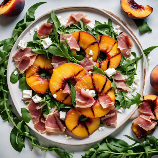 Grilled Peach and Prosciutto Salad