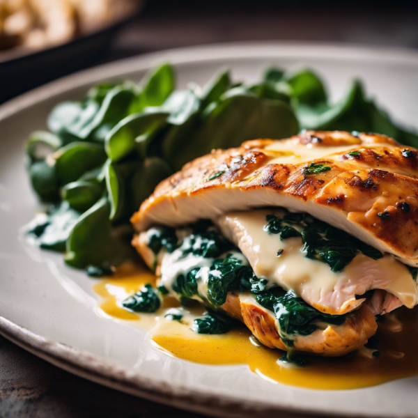 Cheesy Spinach Stuffed Chicken Breast