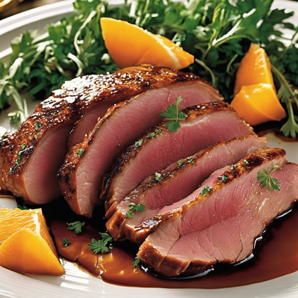 Crispy Duck Breast with Orange Glaze