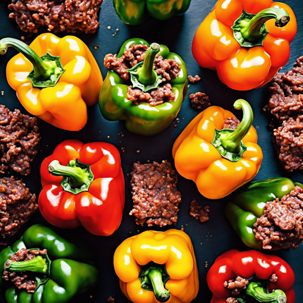 Keto Korean Beef and Cheese Stuffed Peppers