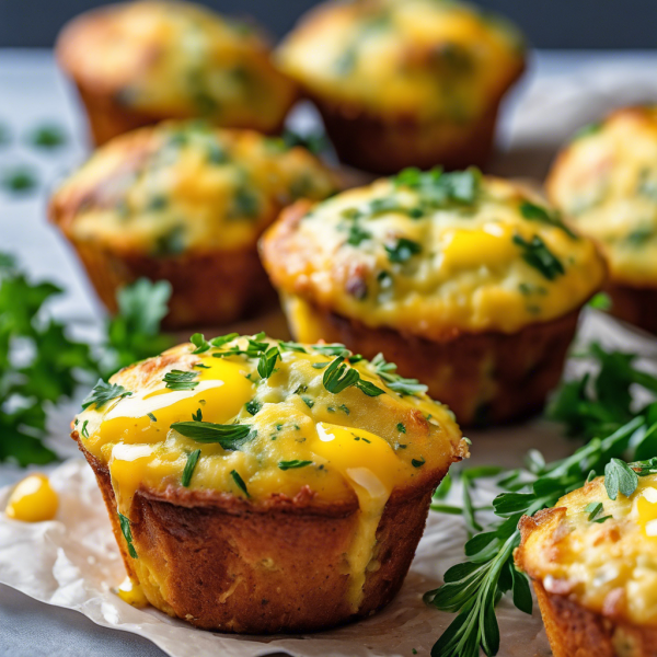 Cheesy Garlic Egg Muffins