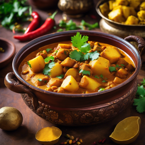 Spicy Indian Potato and Bean Curry