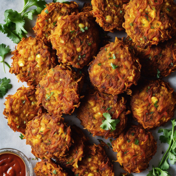 Indian Spiced Carrot Fritters