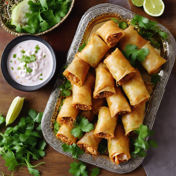 Saudi-Style Kabsa Spring Rolls