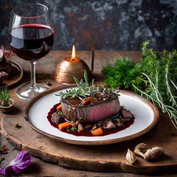 Braised Venison with Red Wine Sauce