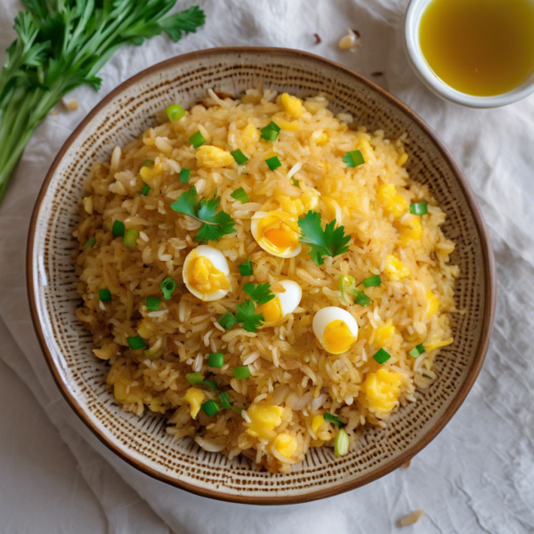 Egg Fried Rice with Caramelized Onions