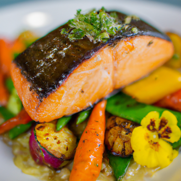 Seared Salmon with Roasted Vegetables