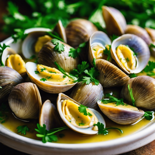 Garlic Butter Steamed Clams