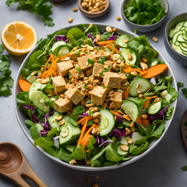 Asian Tofu Salad with Ginger-Soy Dressing