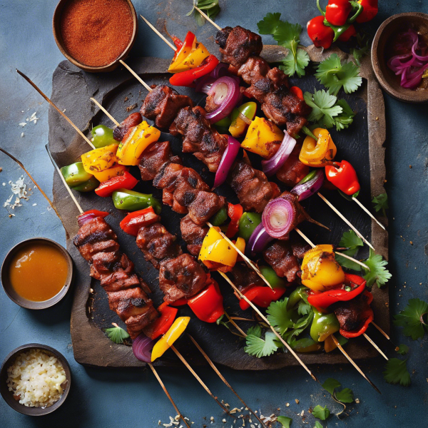 Savory Medium-Well Meat Skewers