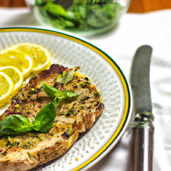 Lemon Herb Pork Steak