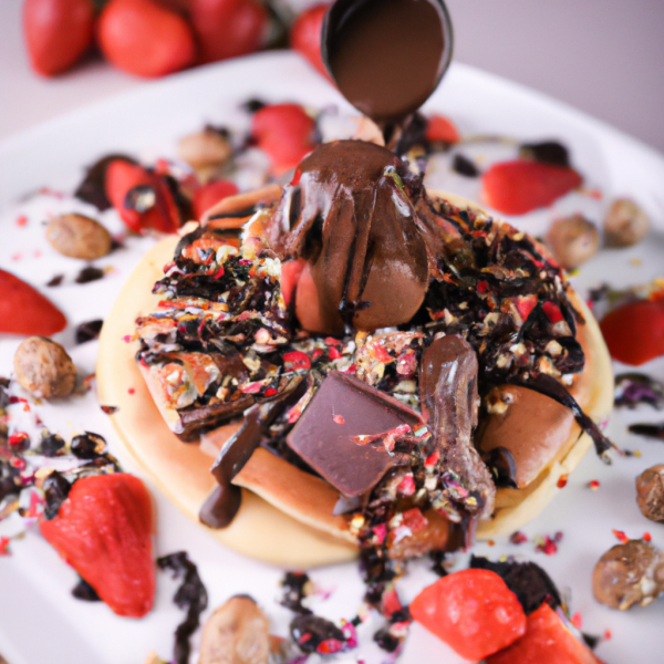 Tempting Chocolate-Nuts Pancake 