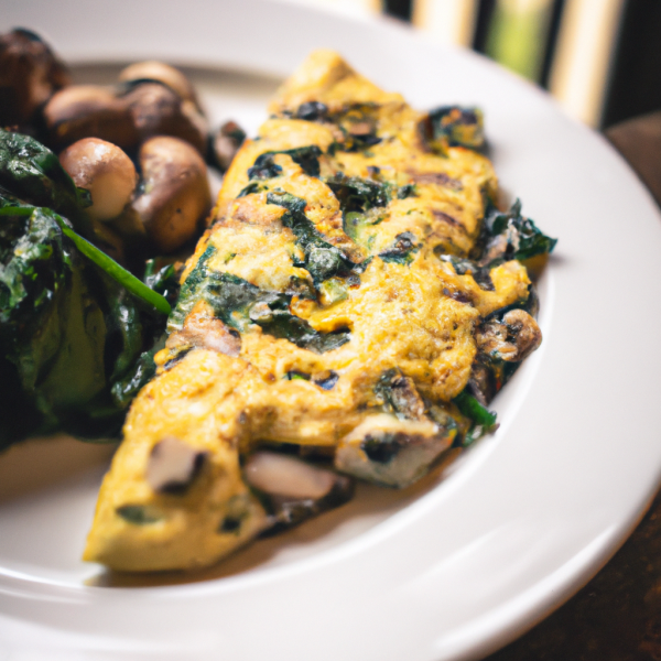 Spinach and Mushroom Omelet