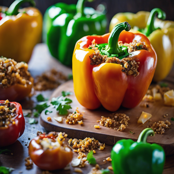 Caramelized Onion Stuffed Bell Peppers