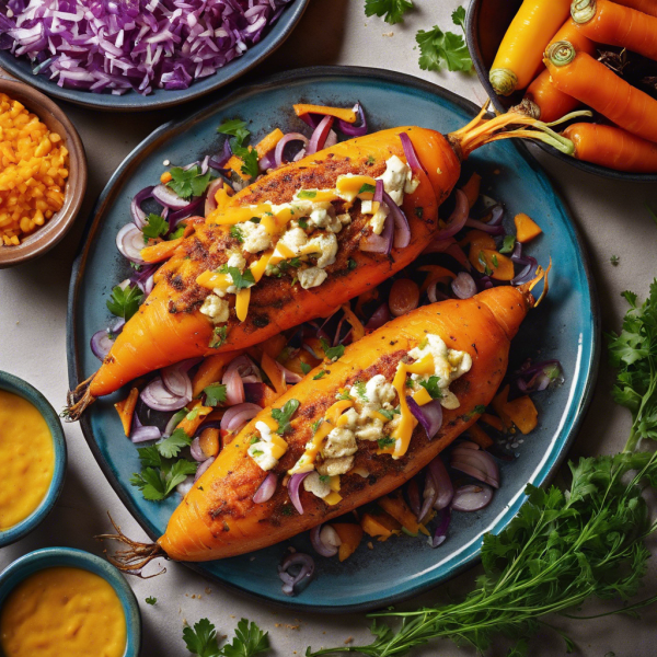 Arabic Chicken and Cheese Stuffed Carrots