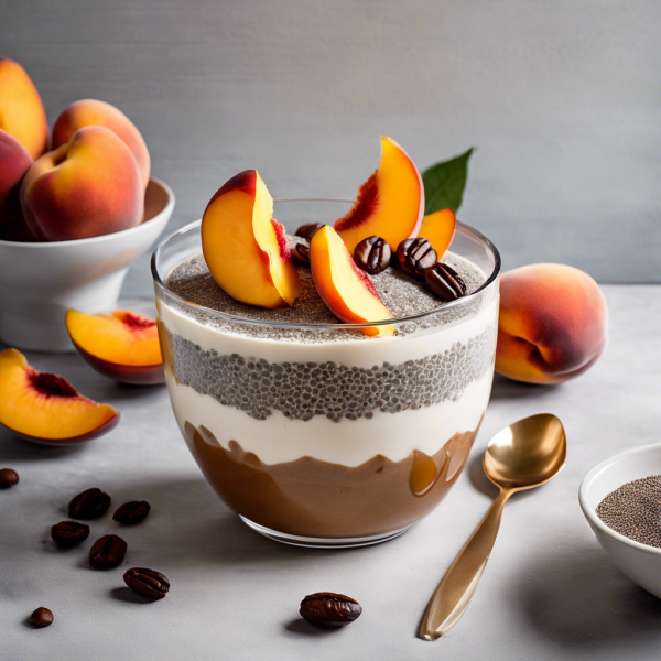 Peaches & Coffee Chia Pudding