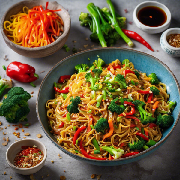 Spicy Egg Noodle Stir-Fry