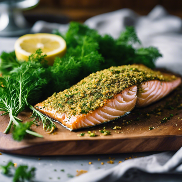 Herb-Crusted Baked Trout Recipe | cookAIfood