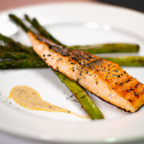 Grilled Salmon with Roasted Asparagus