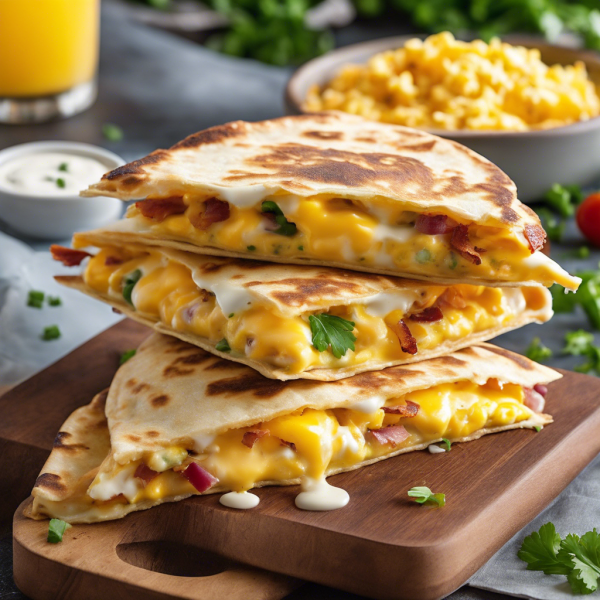 Creamy Egg and Cheese Breakfast Quesadillas