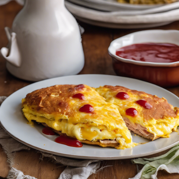 Cheesy Turkey Stuffed Omelette