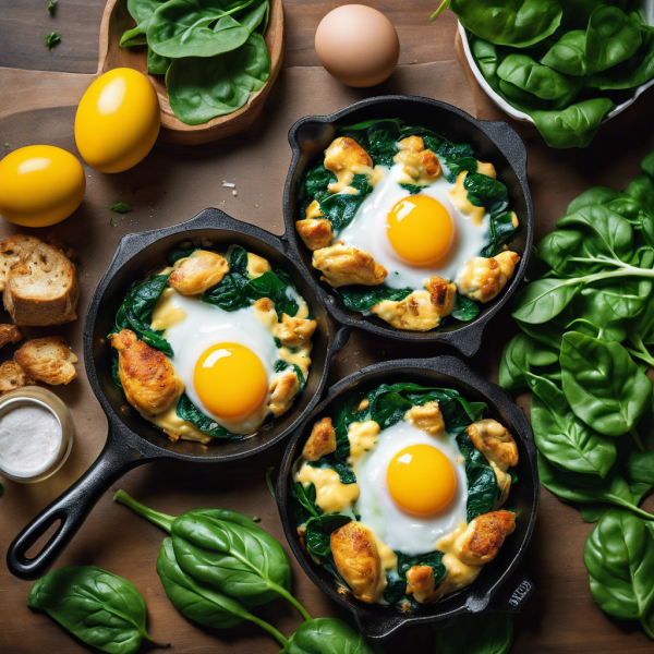 Chicken and Spinach Breakfast Skillet