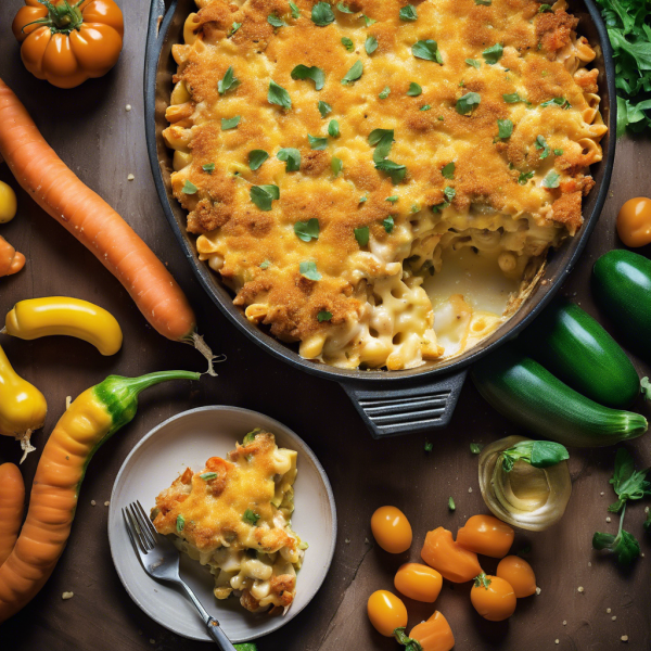 Chicken and Potato Pasta Bake with Carrot and Zucchini