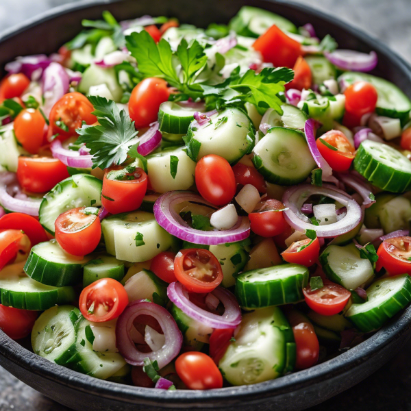 Indian Cucumber, Tomato, and Onion Salad