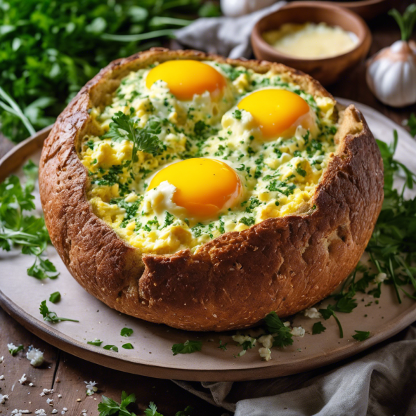 Savory Egg-Stuffed Bread Bowl