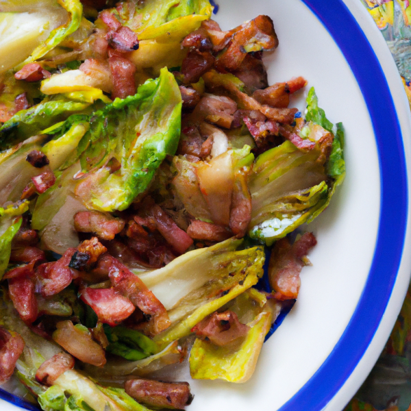 Sautéed Shanghai Cabbage and Bacon