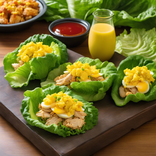 Japanese Chicken & Egg Lettuce Wraps