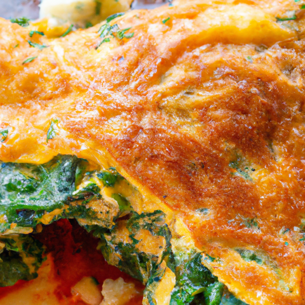 Spicy Spinach Cheese Omelet