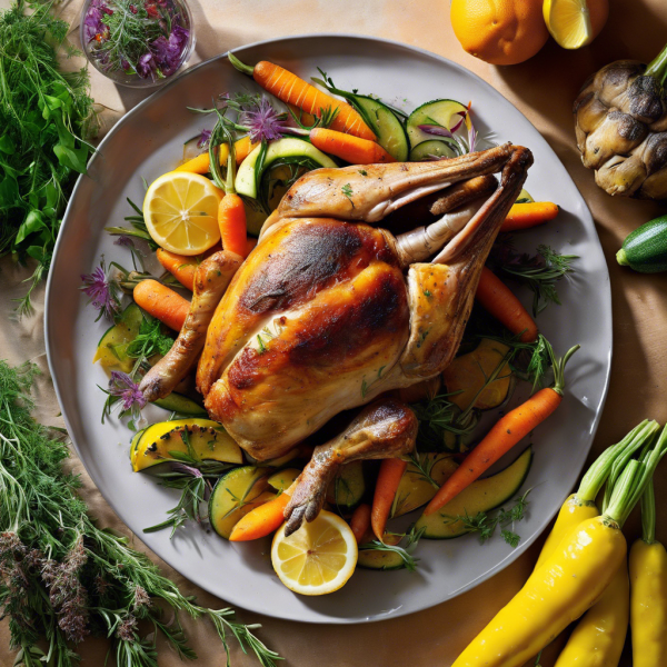 Herb-Roasted Rabbit with Garlic and Vegetables