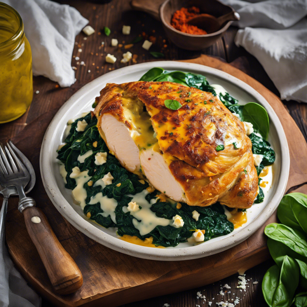 Cheesy Spinach Stuffed Chicken Breast