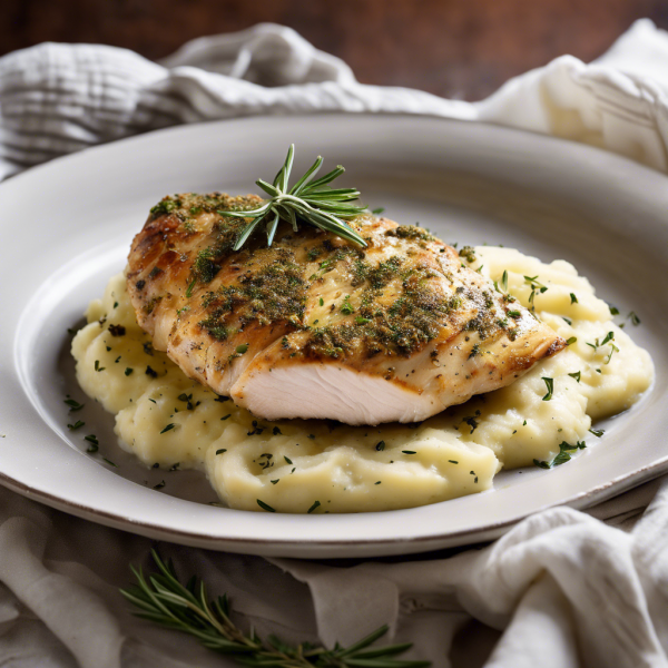 Herb-Crusted Chicken & Garlic Mashed Potatoes