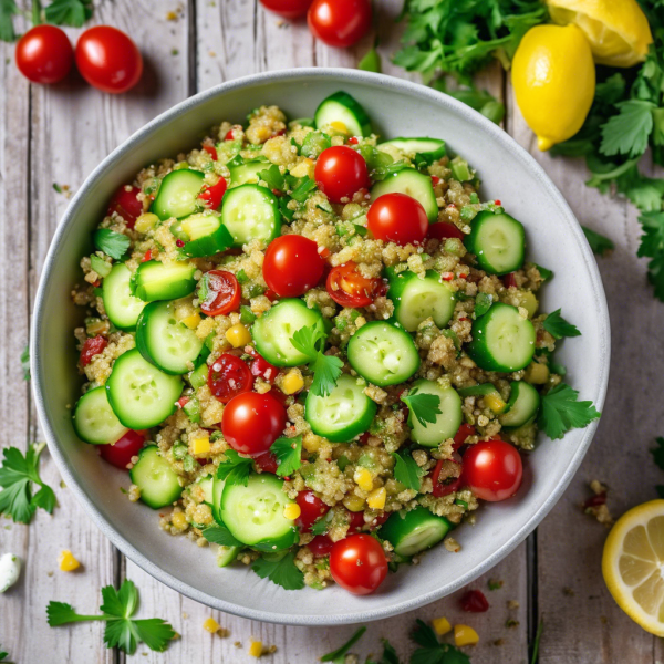 Cucumber and Quinoa Salad with Lemon Vinaigrette