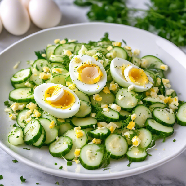 Keto Garlic Cucumber Egg Salad