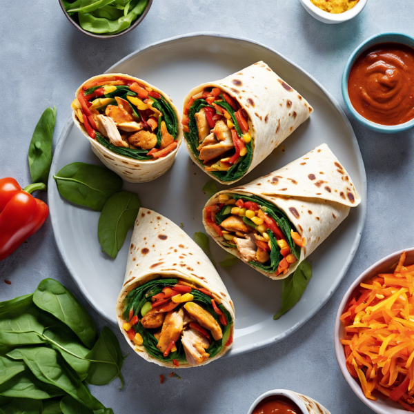 Spicy Chicken and Veggie Tortilla Wraps