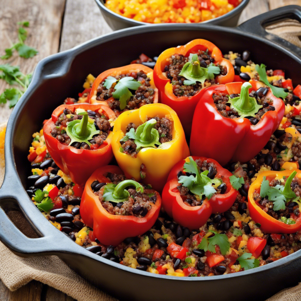 Stuffed Bell Peppers with Quinoa and Black Beans