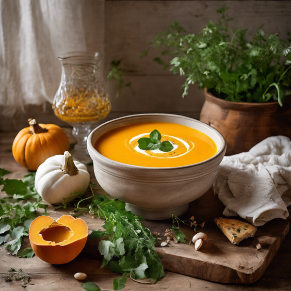 Creamy Butternut Squash Soup with Coconut Drizzle