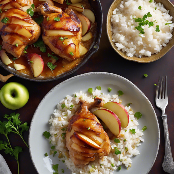 Apple-Glazed Chicken with Rice