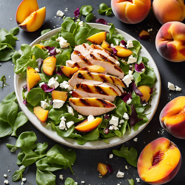 Grilled Peach and Chicken Salad