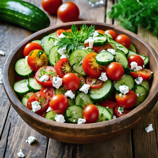 Austrian Cucumber and Tomato Salad with Feta